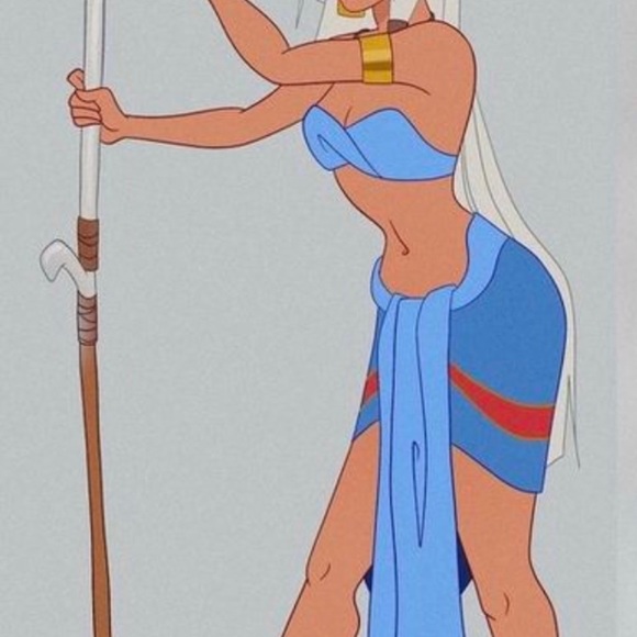 open lace back dress Princess Kida Halloween Costume Atlantis the Lost Empire Cosplay Wig P –  Becostume